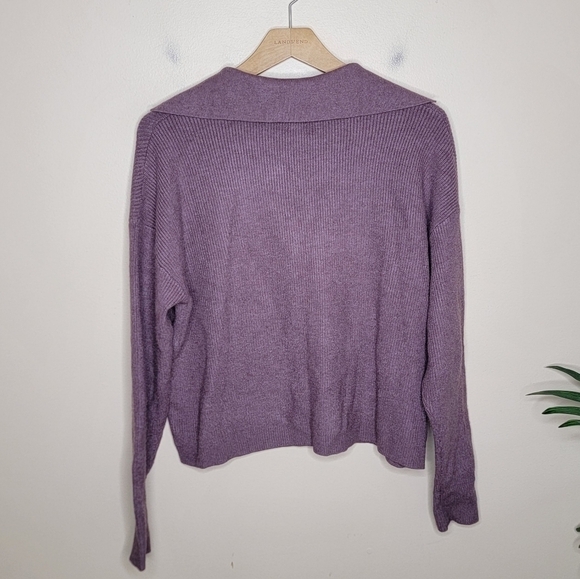 A New Day | Collared Ribbed V-neck Pullover Sweater Size Medium - Picture 5 of 5